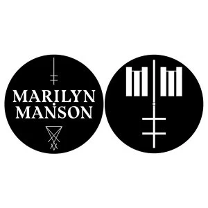 image of Marilyn Manson - Logo/Cross Turntable Slipmat Set