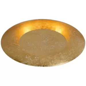 Image of Lucide FOSKAL - Flush Ceiling Light - Ø34.5cm- LED - 1x12W 2700K - Brass