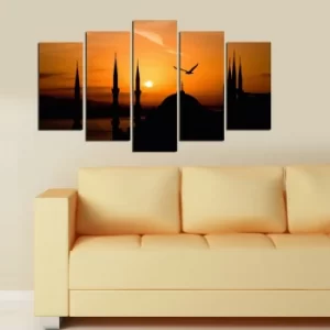 Image of 5M-2 Multicolor Decorative MDF Painting (5 Pieces)
