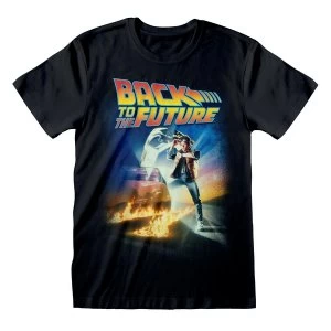 Image of Back To The Future - Poster Large Unisex Large T-Shirt - Black