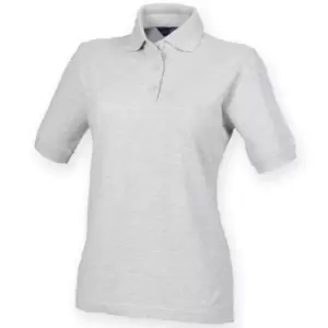 Henbury Womens/Ladies 65/35 Polo Shirt (3XL) (Heather Grey)