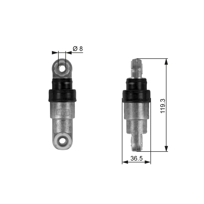 Image of GATES Vibration Damper, v-ribbed belt GATES T38218