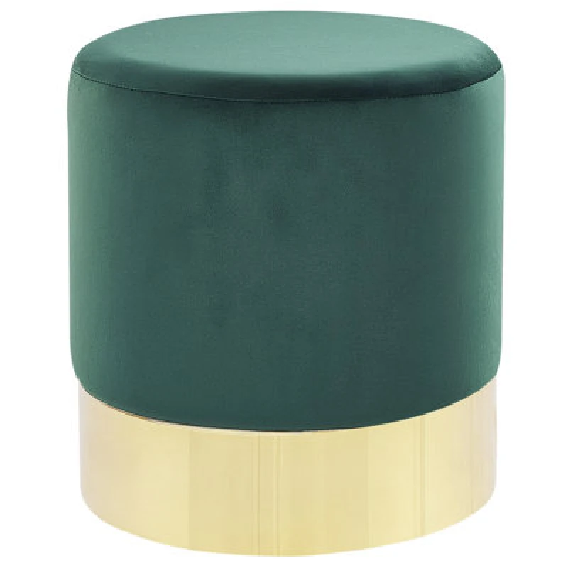 Image of Beliani Pouffe Sophia Velvet Dark Green