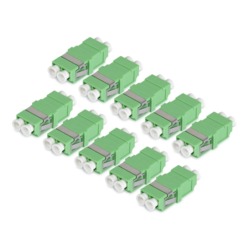Image of StarTech.com StarTech.com LC to LC Coupler 10 Pack, OS2 Single Mode SC Footprint LC Fiber Optic Coupler without Flange, LC/APC Duplex Adapter DUPLEXLC