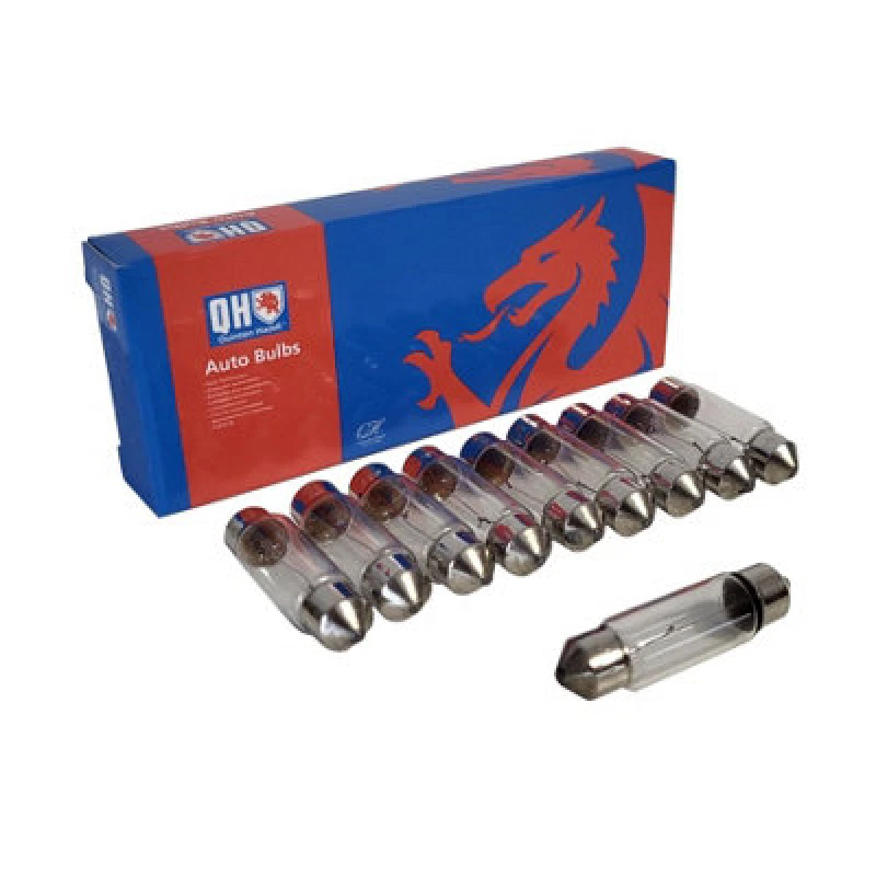 Image of Quinton Hazell Car Vehicle Festoon Bulb 12V 10W S8.5D 11mm X 38mm 10 Pack
