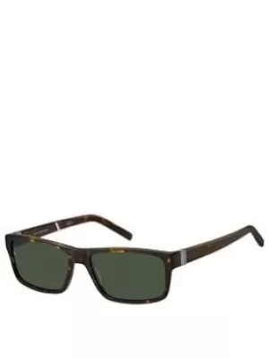 image of Tommy Hilfiger Tommy Rectangular Acetate Sunglasses