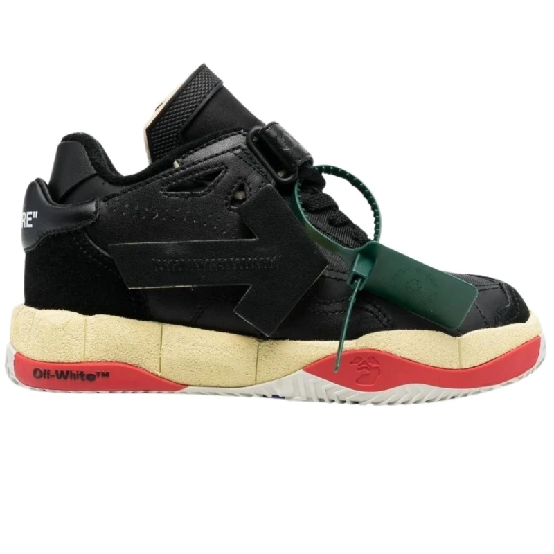 Image of Off-White Off-White Men Low Top Puzzle Couture Black Sneakers Size: 4 Black 4 Male 8051594166896