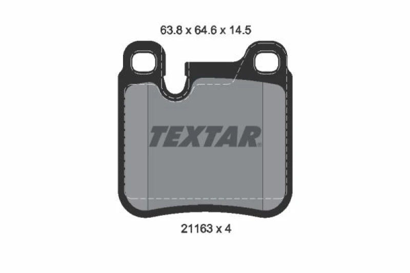 Image of Brake pad set TEXTAR 2116301