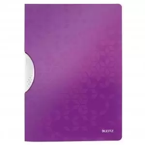 image of Leitz WOW Colorclip File A4 Polypropylene 30 Sheet Capacity Purple -