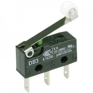 image of Cherry Switches Microswitch DB3C B1RC 250 V AC 0.1 A 1 x OnOn momentary