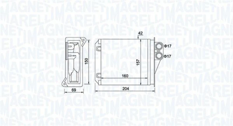 Image of MAGNETI MARELLI Heater matrix MAGNETI MARELLI 350218481000