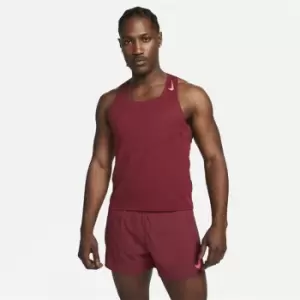 Image of Nike Dri-FIT ADV AeroSwift Mens Racing Singlet - Red