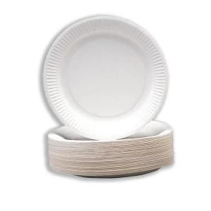 Image of Disposable 180mm Paper Plates 1 x Pack of 100