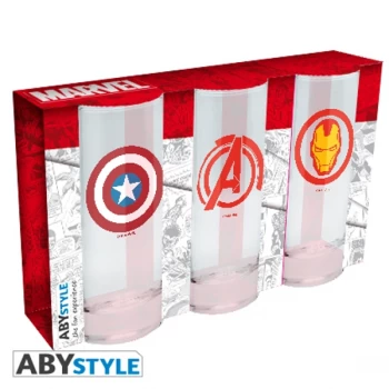 image of Marvel - 3 Glasses Set Glass