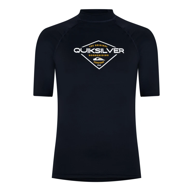 Image of Quiksilver Rash Vest Mens - Black S