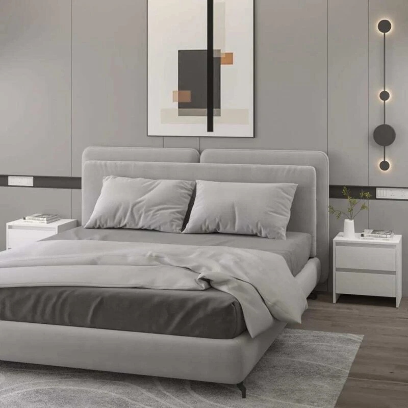 Image of VIDAXL Bedside Cabinets 2 pcs White 45x34.5x44.5cm Engineered Wood Vidaxl 8720286835753