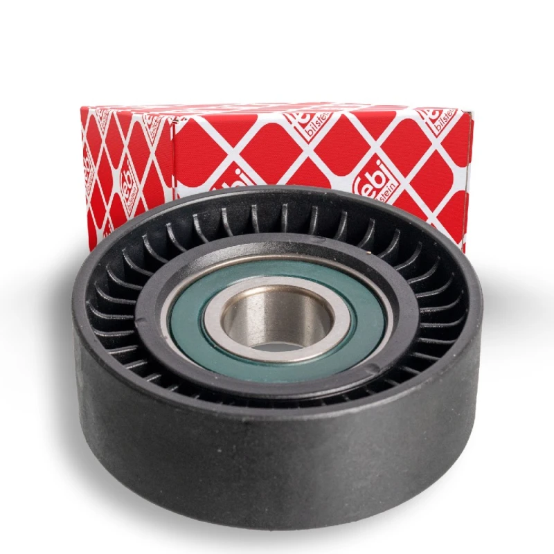 Image of FEBI BILSTEIN 23779 Idler Pulley Plastic Deflection/Guide Pulley,v-ribbed belt (312)