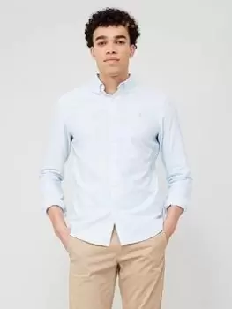 Image of Farah Brewer Stripe Shirt - Light Blue, Size 2XL, Men