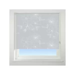 Image of Universal - Floral Cluster Patterned Thermal Blackout Roller Blind, Grey, W120cm