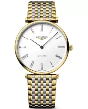 image of Longines La Grande Classique Automatic White Dial Steel and Yellow Gold Womens Watch L4.918.2.11.7 L4.918.2.11.7