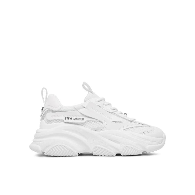 Image of Steve Madden White/Gum Possession Trainer White Female 8 223991UK