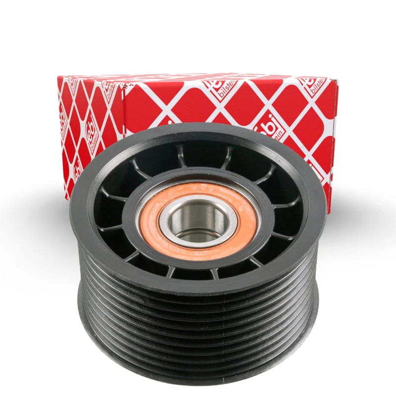 Image of FEBI BILSTEIN 38983 Idler Pulley Plastic Deflection/Guide Pulley,v-ribbed belt (312)
