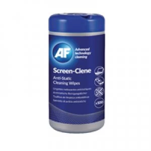 image of AF International Screen-Clene Anti-Static Screen Wipes Tub Pack of 100 ASCR100T