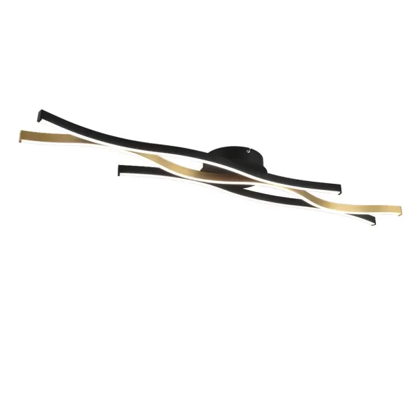 Image of Blaze Modern 35W LED Semi Flush Light Brass Matt 2300-3000-4000K