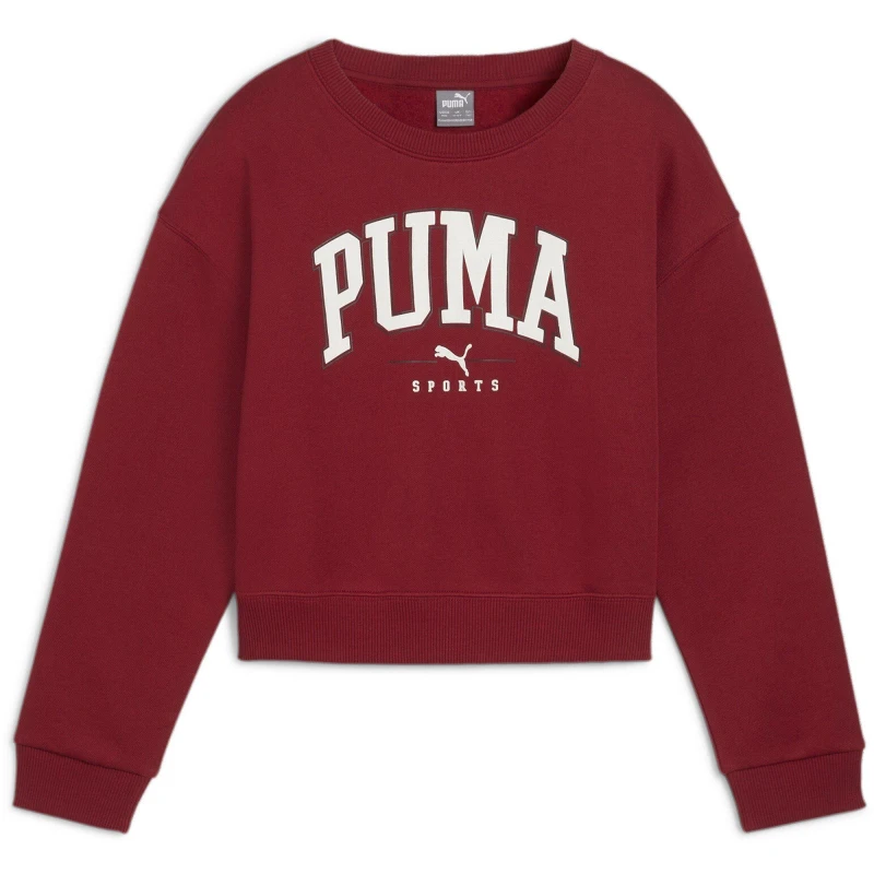Image of Puma Squad Crew Fl G Sweatshirt Unisex Kids - Red Red 7 - 8 Years