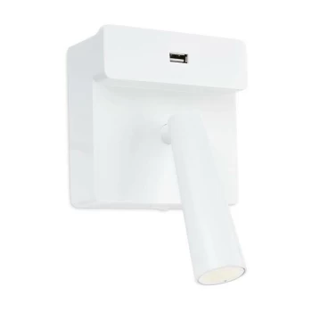 Image of Leds-c4 Lighting - Leds-C4 Gamma - LED Wall Reading USB Light White 175lm 2700K