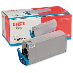 Image of OKI 41963007 Cyan Laser Toner Ink Cartridge