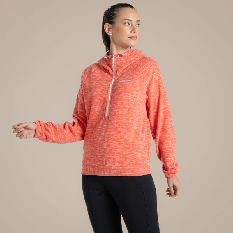 Image of Craghoppers Esk' Hooded Half Zip Fleece Bright Pink