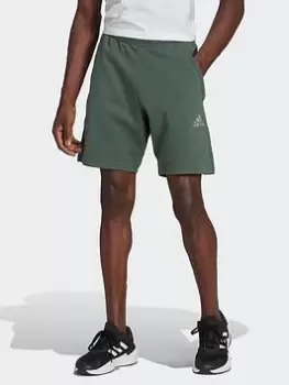 Image of adidas Fleece Colourblock Short, Green, Size 2XL, Men