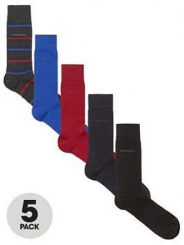 Image of Hugo Boss 5 Pack Socks Multi Colour
