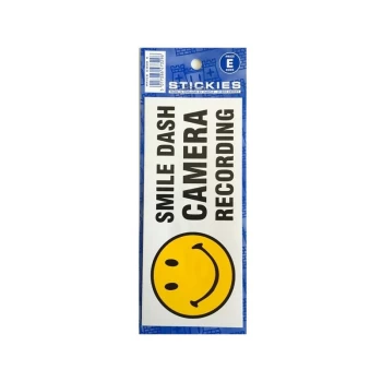 Image of Outdoor Vinyl Sticker - Blue - Smile Dash Camera Recording - V589 - Castle Promotions