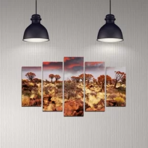 Image of 5DMDF-41 Multicolor Decorative MDF Painting (5 Pieces)