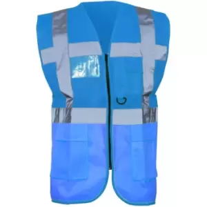 Image of Yoko Hi-Vis Premium Executive/Manager Waistcoat / Jacket (L) (Royal) - Royal