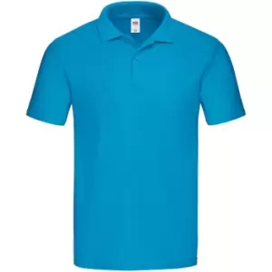 image of Fruit of the Loom Mens Original Pique Polo Shirt (M) (Azure)