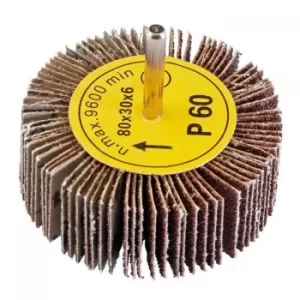 Image of Draper Abrasive Flap Wheel, 80 x 30mm, 60 Grit