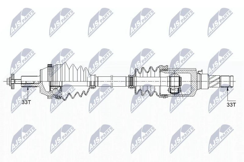 Image of NTY NPW-ME-122 Drive shaft Rear Axle Right Drive Shaft (13)