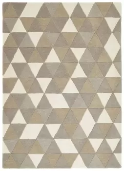 Image of Origins Honeycomb Wool Cut Pile Rug - 160x230cm -Natural