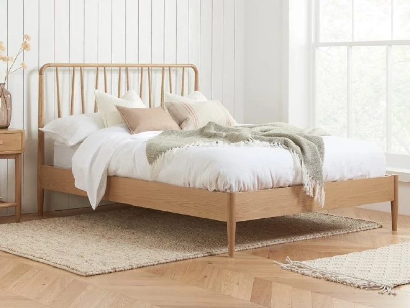 Image of Birlea Jesper Oak Wooden Bed Frame - 5ft King Size