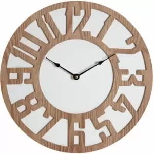 image of Wall Clock Wooden Clocks For Living Room Roman Numbers Kitchen Clocks Wall Contemporary Clocks For Bedrooms 40 x 5 x 40 - Premier Housewares