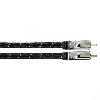 Image of Avinity Audio Cable, 2 RCA plugs - 2 RCA plugs, fabric, gold-plated, 0.5 m