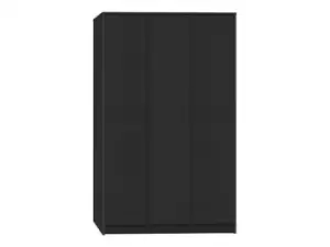 Image of Seconique Malvern Black 3 Door Triple Wardrobe