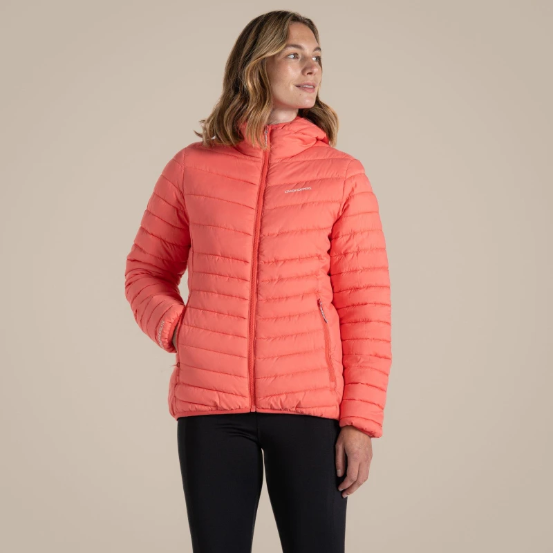 Image of Craghoppers Womens Complite Viii Insulated Puffer Jacket Deep Coral female 10 (S)