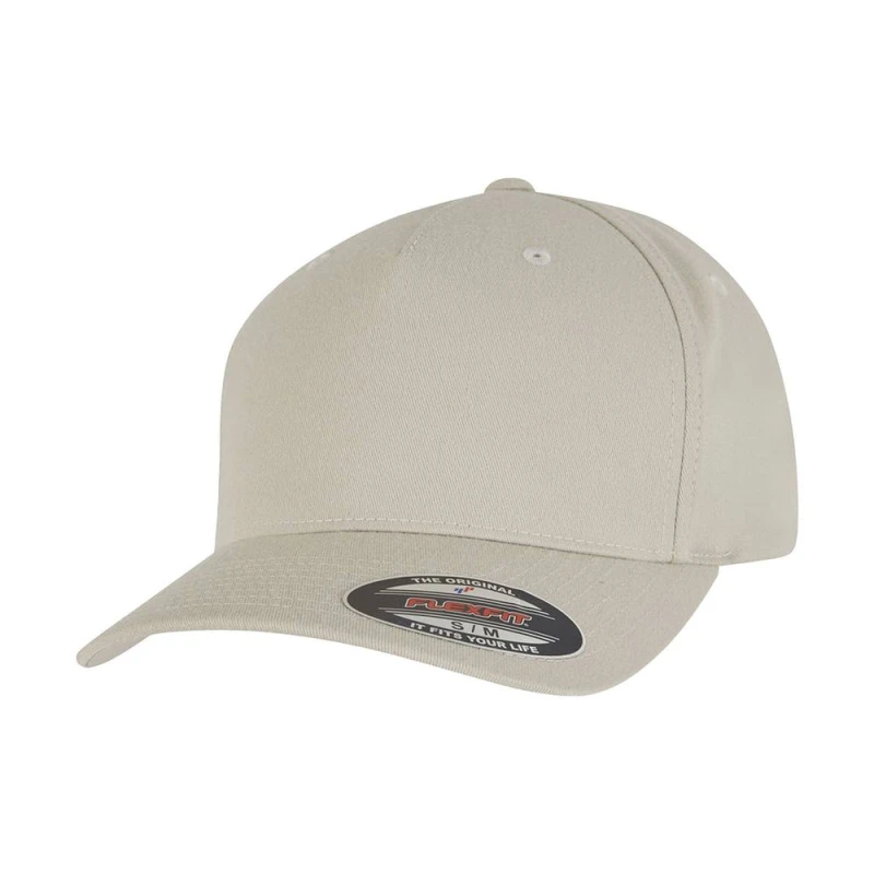 Image of Flexfit Mens 5 Panel Cap in Beige Beige Male One Size