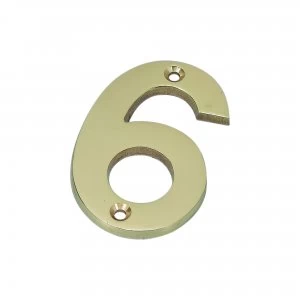 Image of Wickes Door Number 6 - Brass