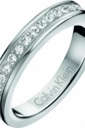 Image of Ladies Calvin Klein Stainless Steel Size N Hook Ring KJ06MR040107
