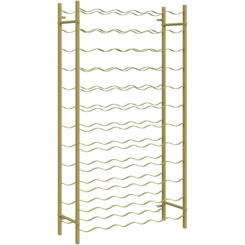 Image of VIDAXL Wine Rack for 72 Bottles Gold Metal vidaXL 8720286827277